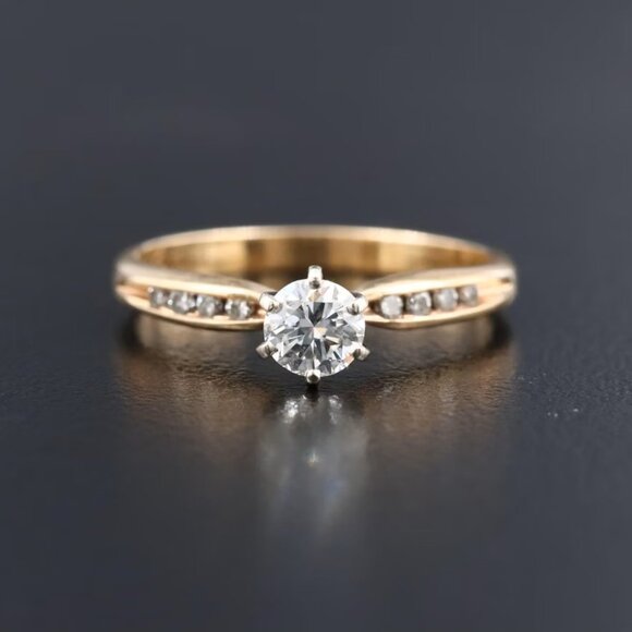 Jewelry - 14K 0.51 CTW Diamond Ring- Earth Mined Stones- Great Color & Clarity
